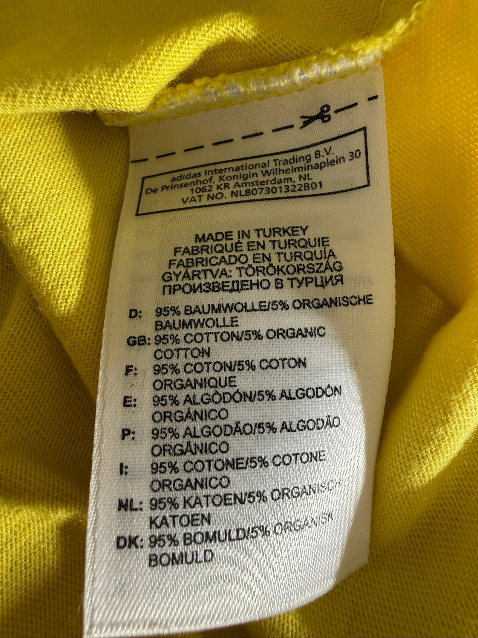 Camiseta Adidas hombre M vintage – Amarillo – Logotipo gráfico grande – Muy buen estado – photo 6